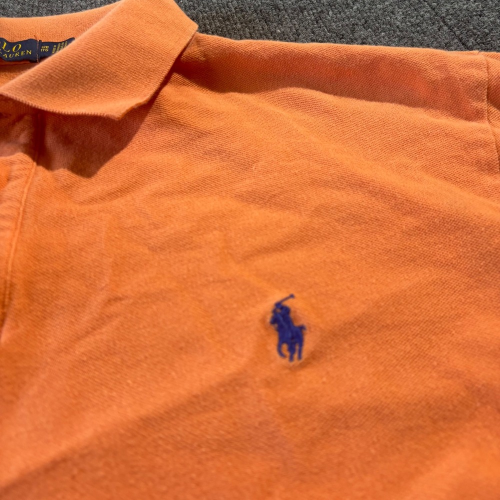 Polo Ralph Lauren Mens Orange Short Sleeve Pique Polo Shirt Big & Tall 1XB - Picture 3 of 7